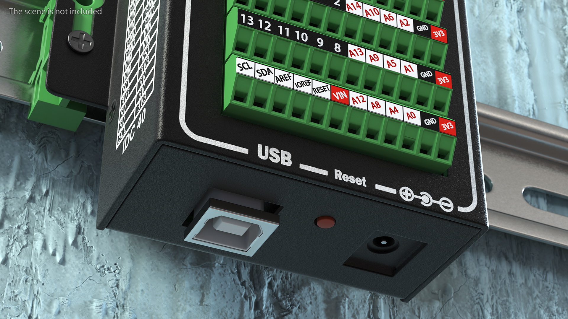 Mega Screw Terminal Block Din Rail 3D model