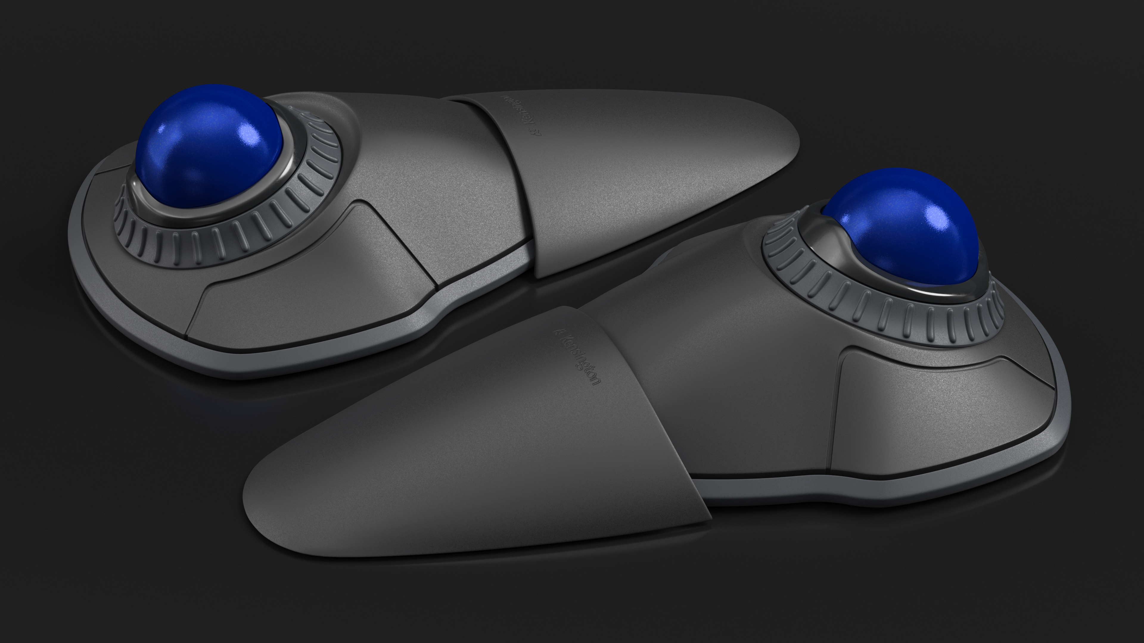 3D model Trackball Mouse with Blue Ball