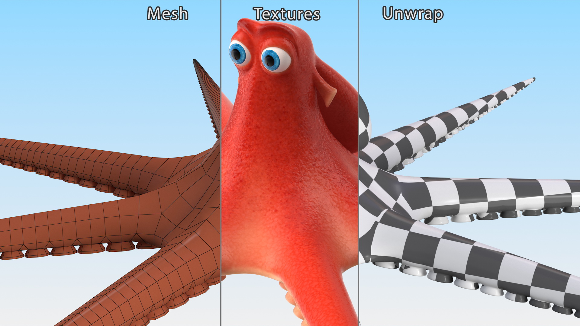 3D model Cartoon Character Octopus