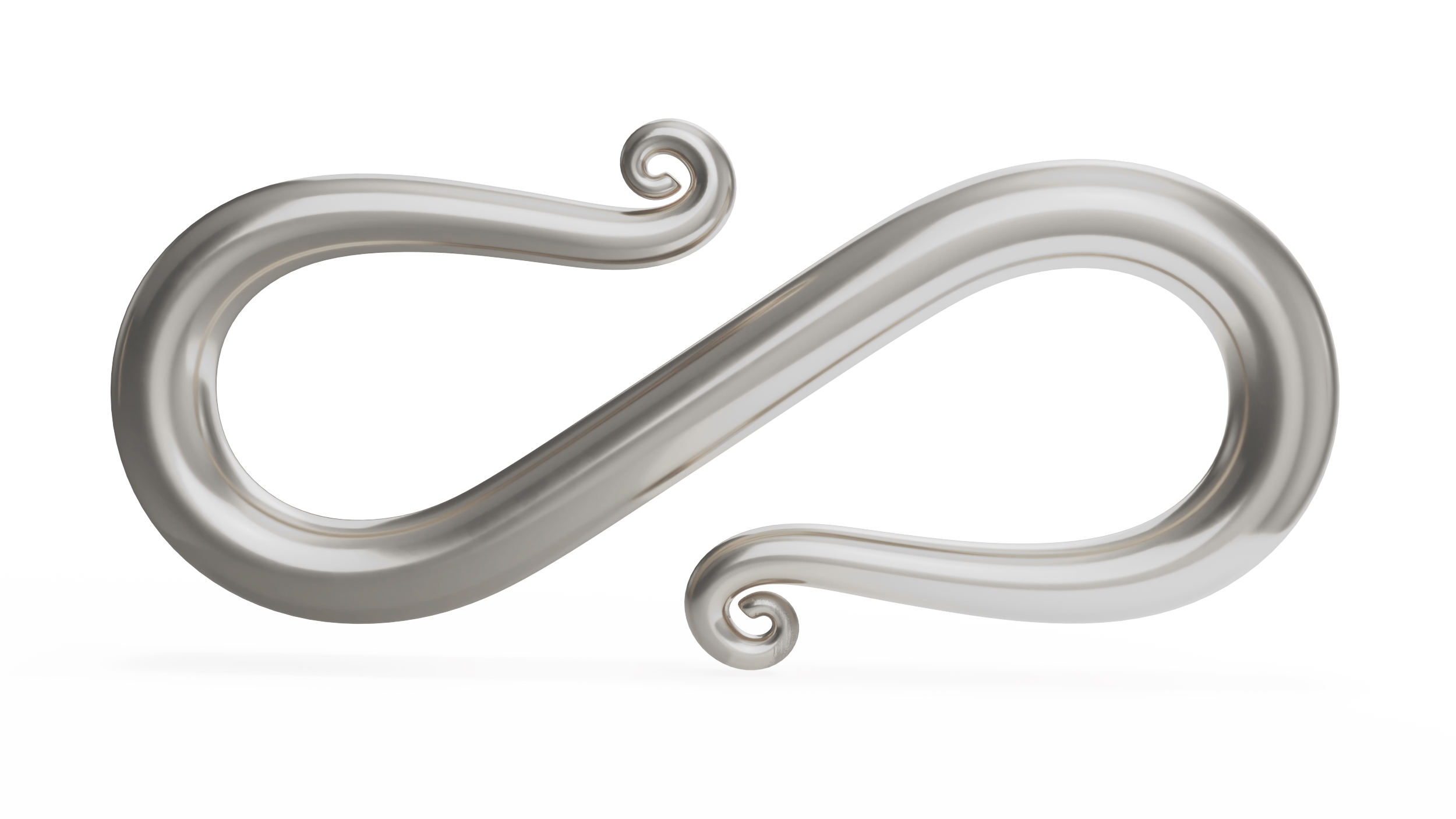 3D Silver S Hook Bracelet Clasp model