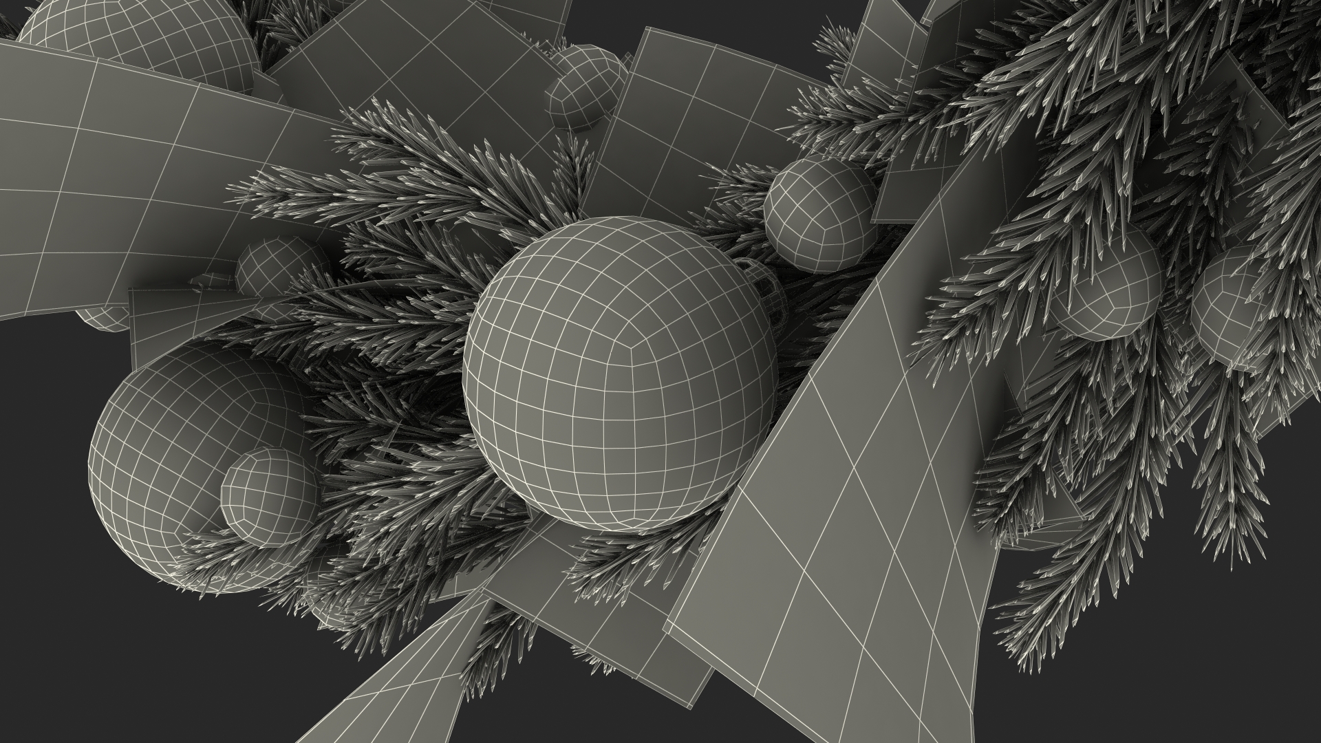 3D Christmas Ball Wreath