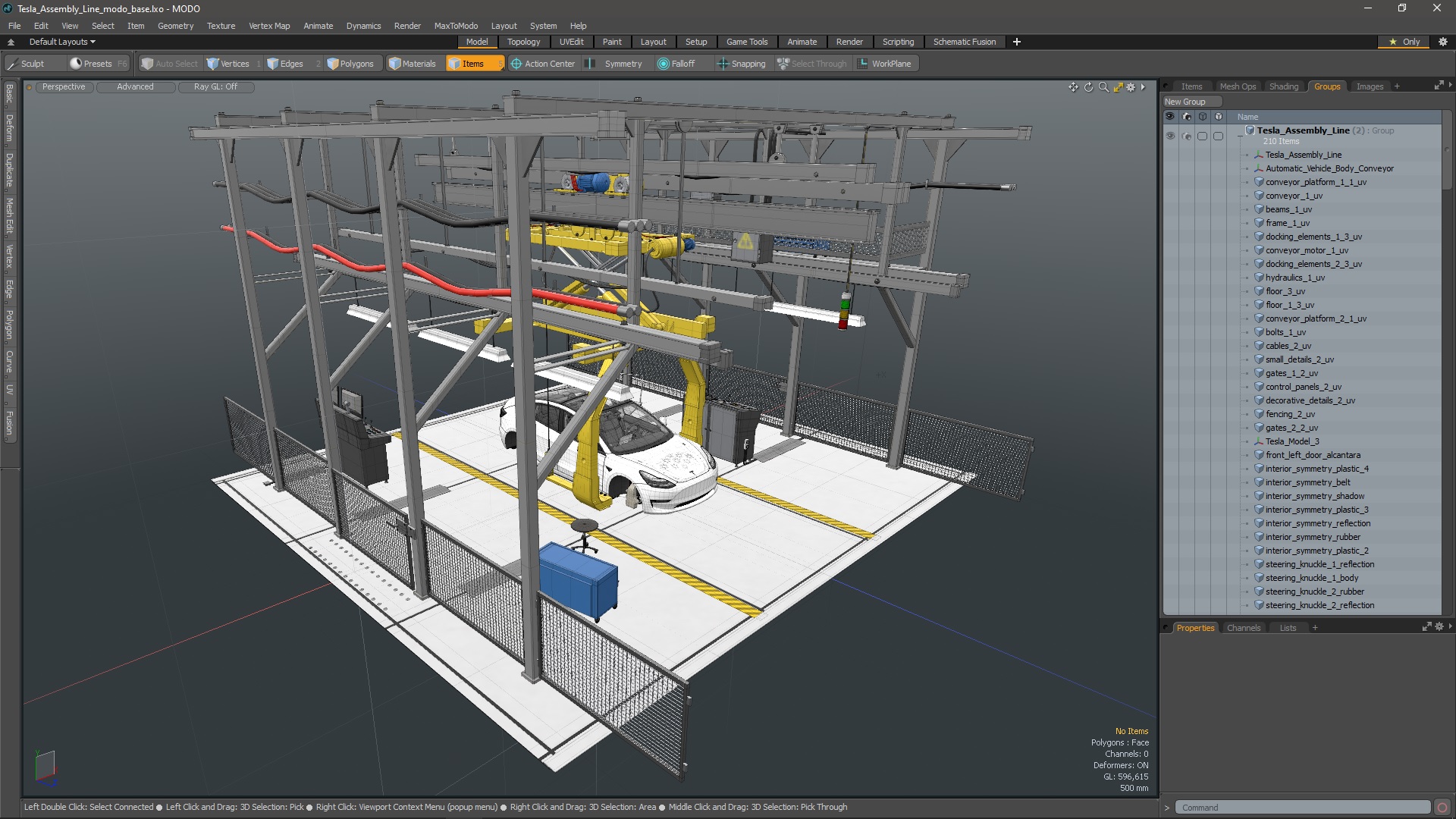 Tesla Assembly Line 3D model