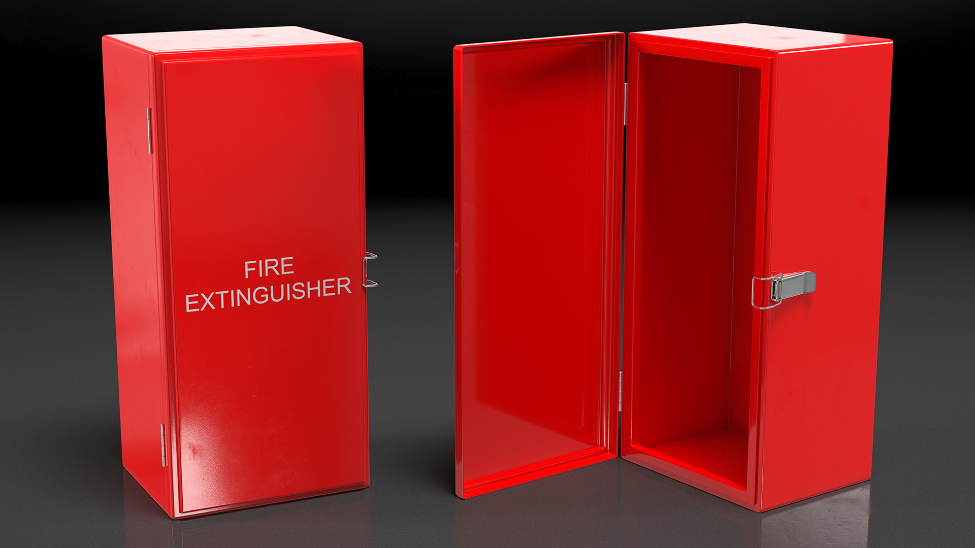 3D Fire Extinguisher Fibreglass Cabinet