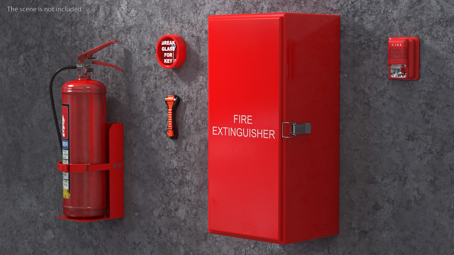 3D Fire Extinguisher Fibreglass Cabinet