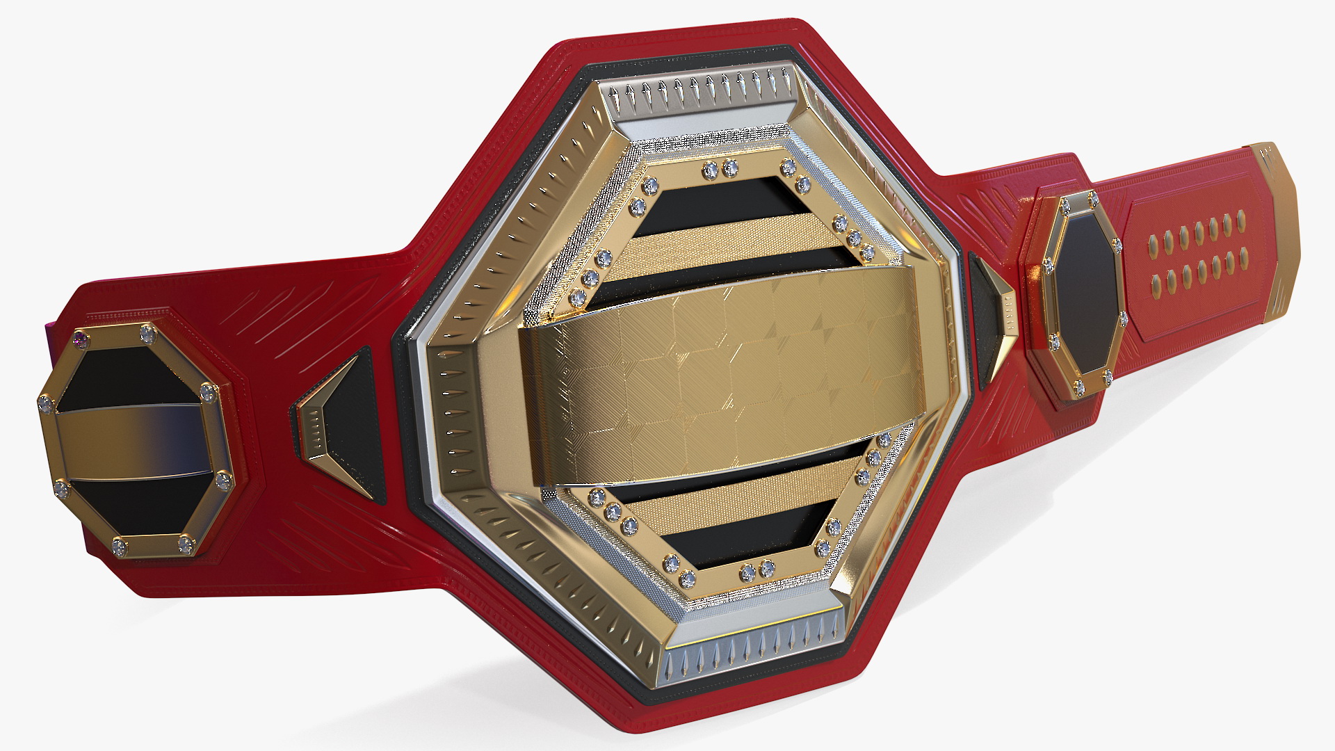 3D Gold Champion Belt model