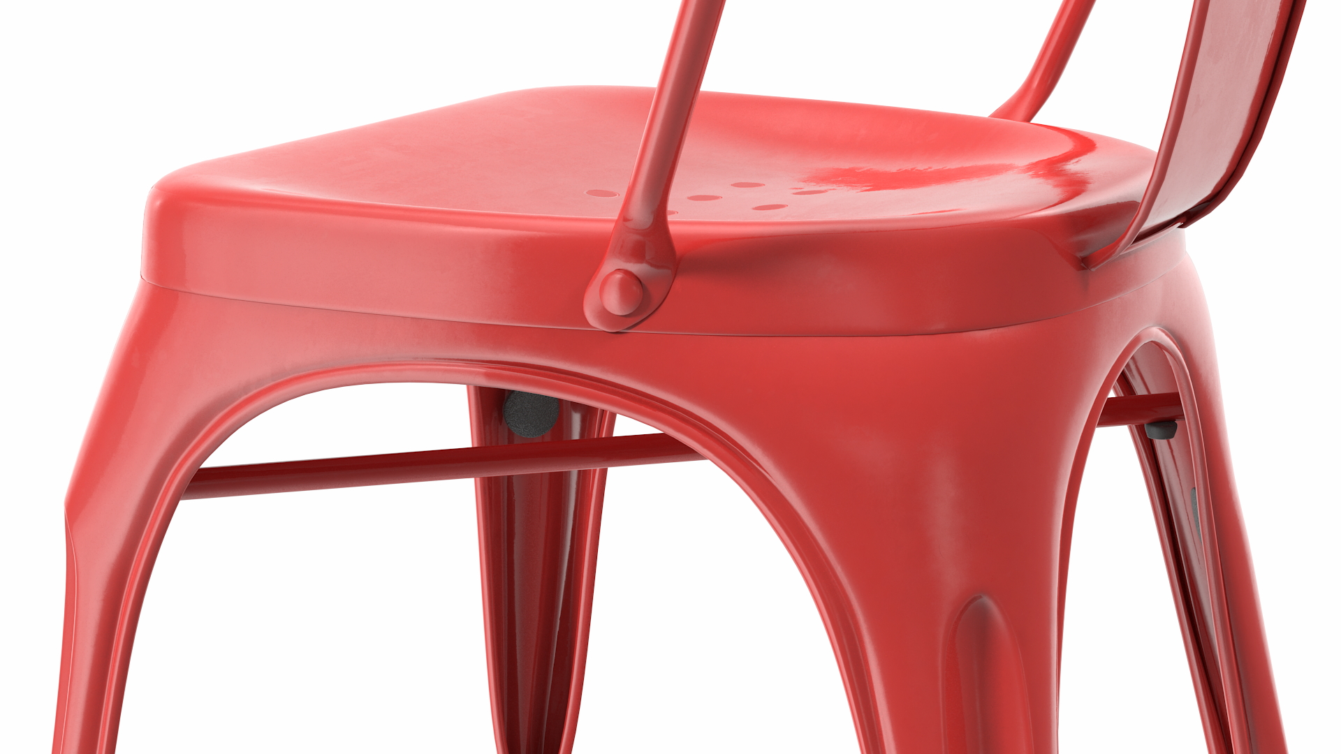 Red Stackable Chair 3D model