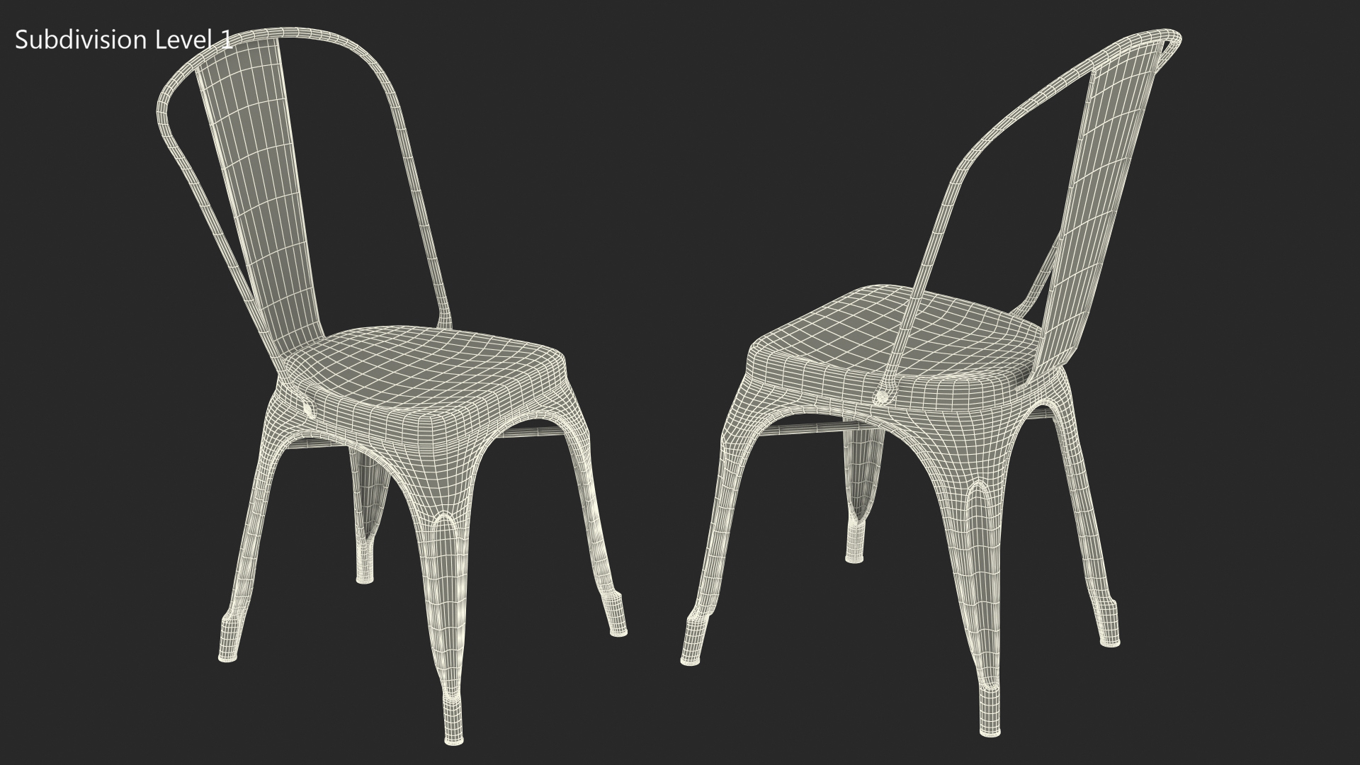 Red Stackable Chair 3D model