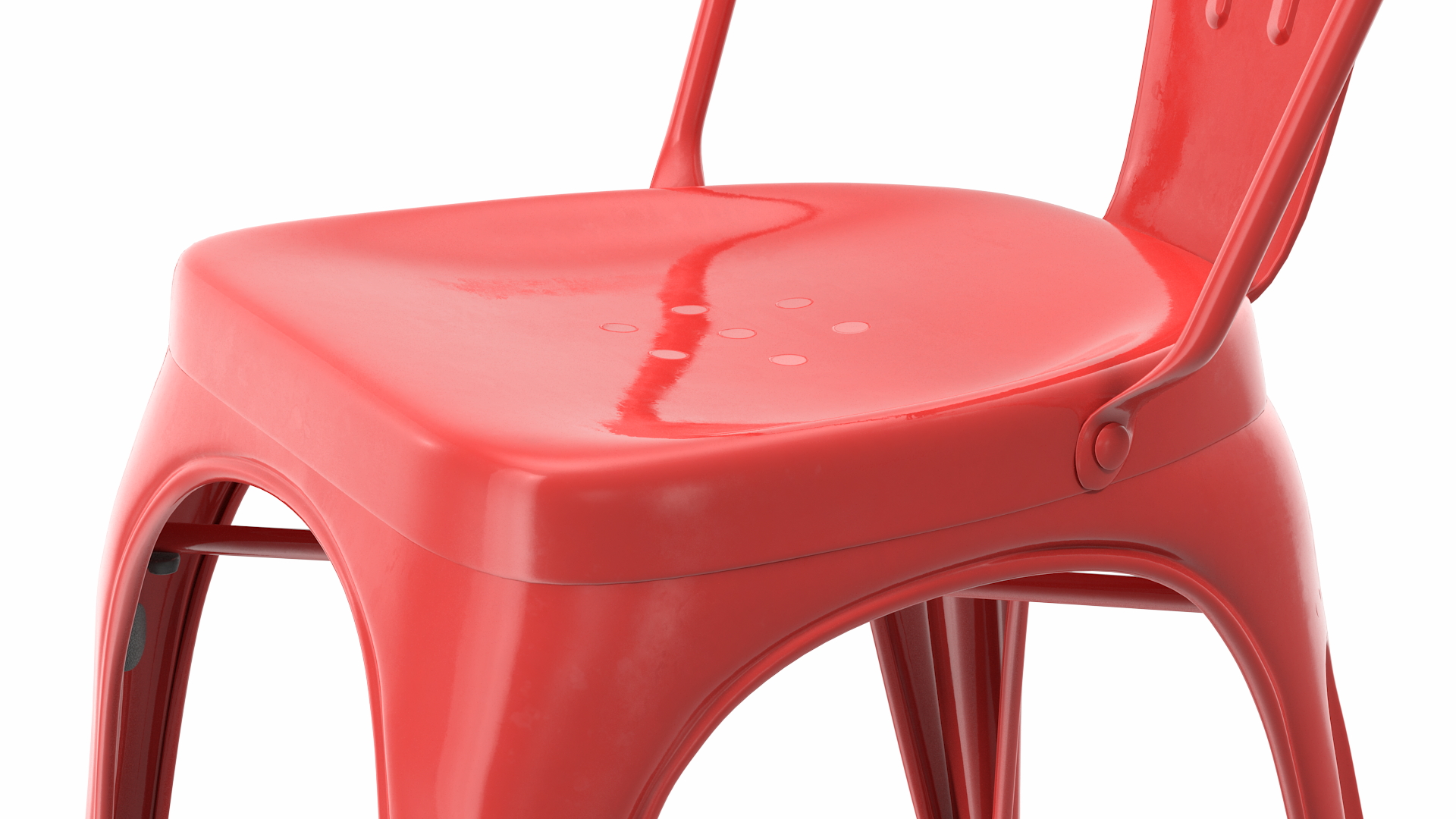 Red Stackable Chair 3D model