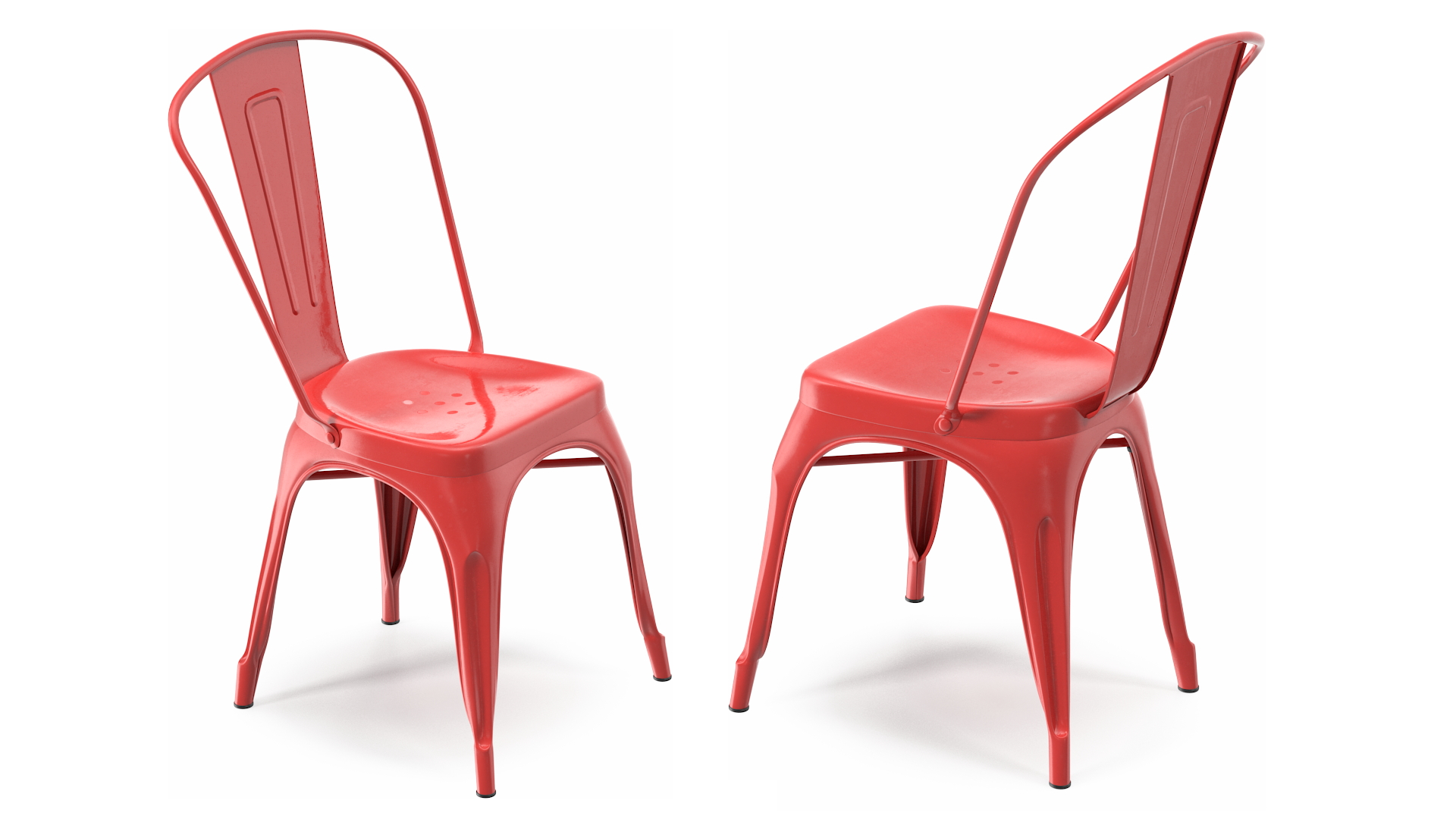 Red Stackable Chair 3D model