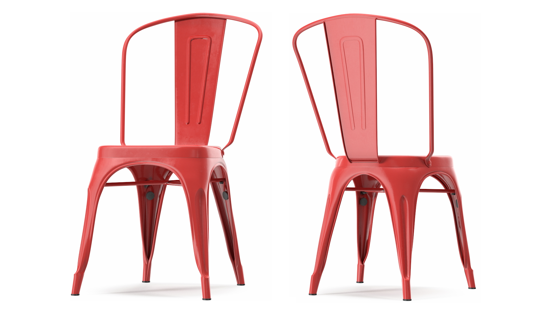 Red Stackable Chair 3D model