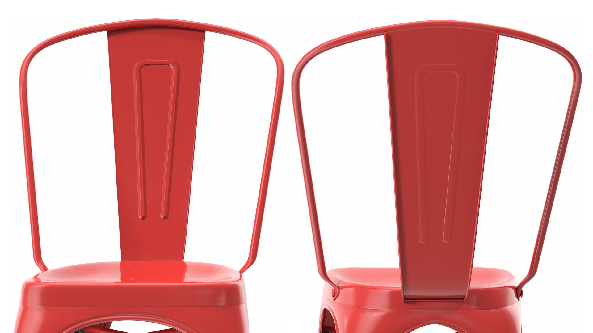 Red Stackable Chair 3D model