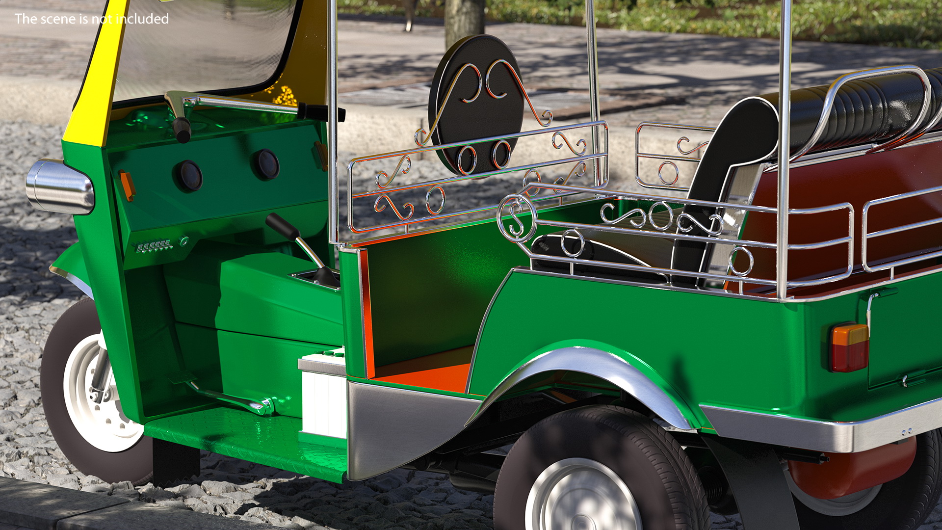 Three Wheeler Auto Rickshaw Rigged 3D model