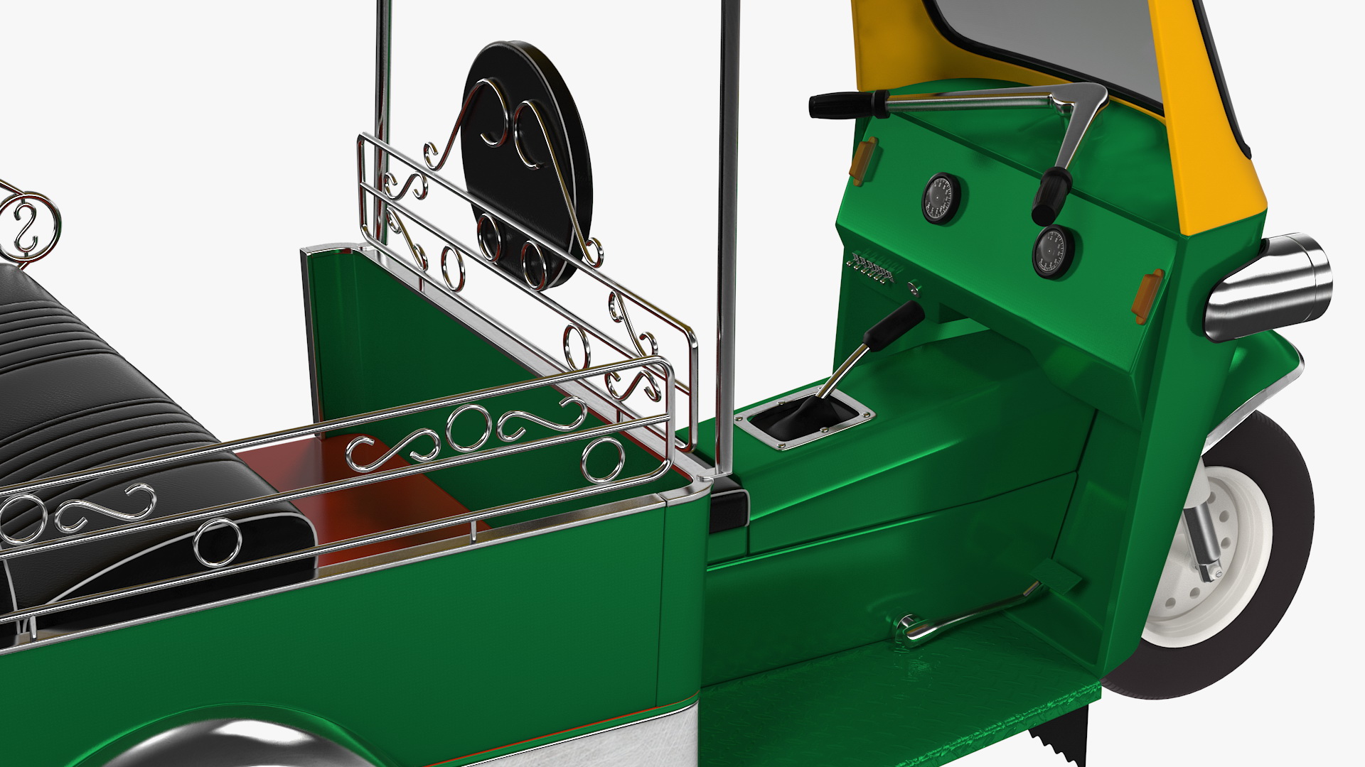 Three Wheeler Auto Rickshaw Rigged 3D model