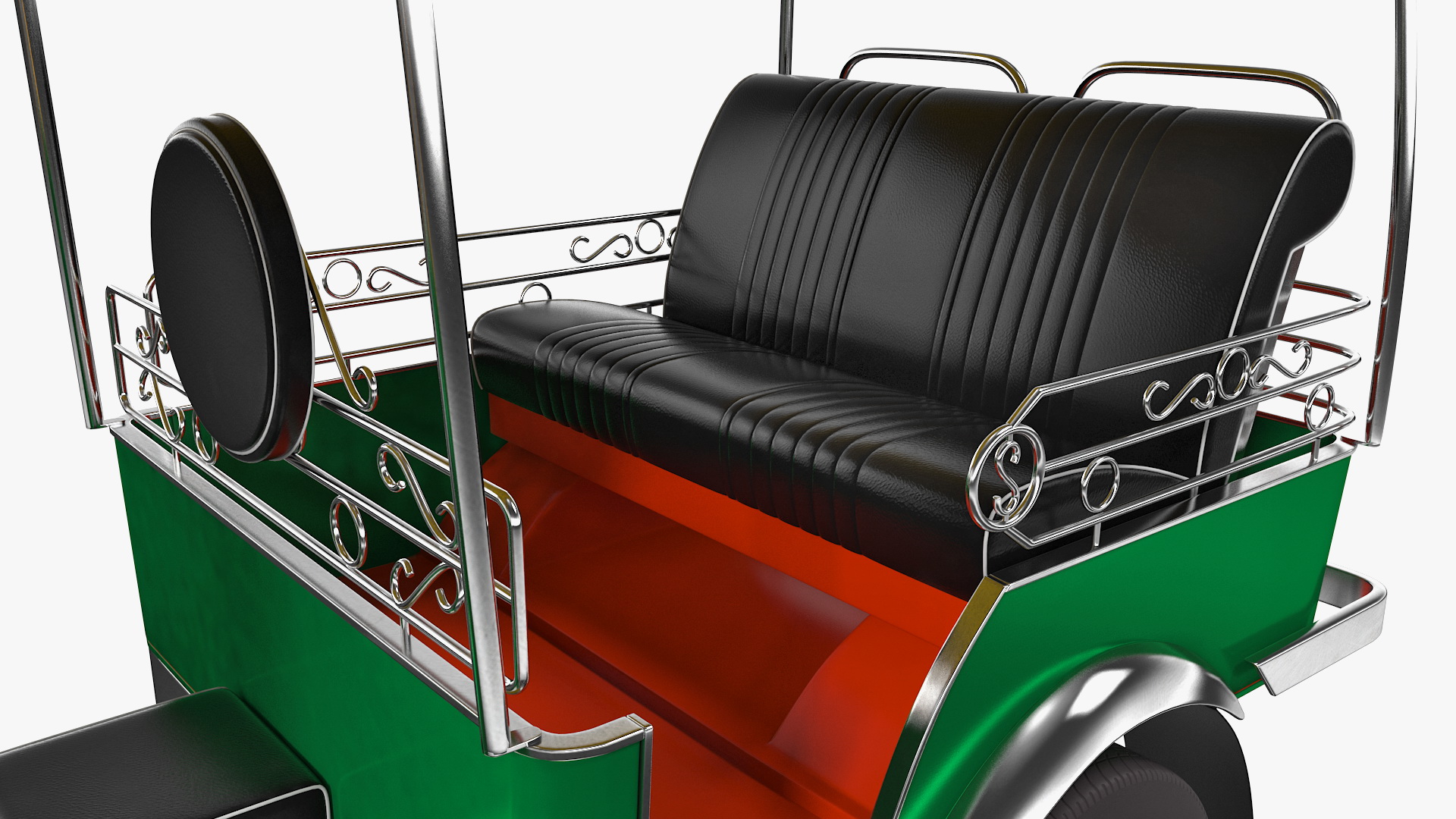 Three Wheeler Auto Rickshaw Rigged 3D model