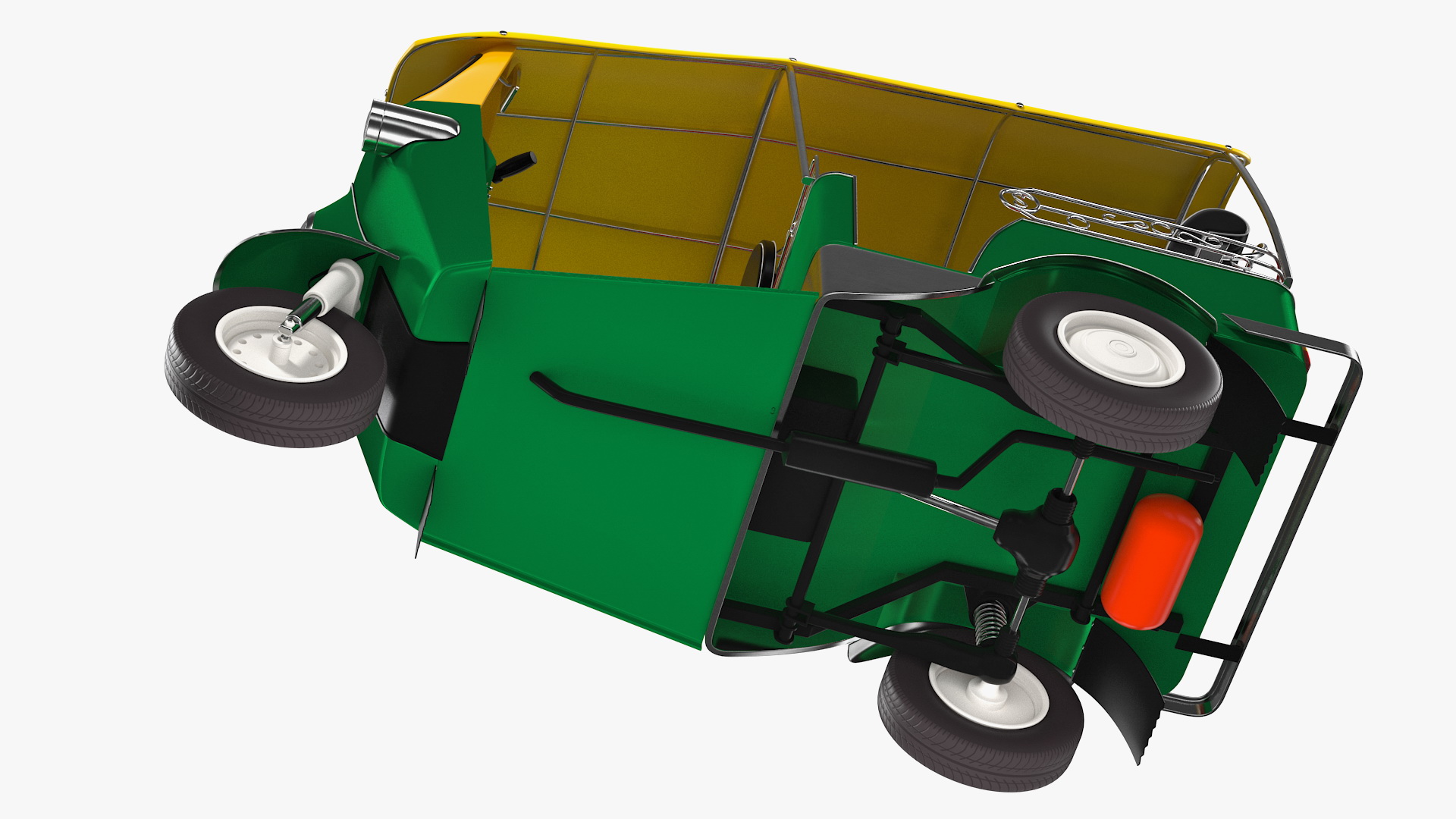 Three Wheeler Auto Rickshaw Rigged 3D model