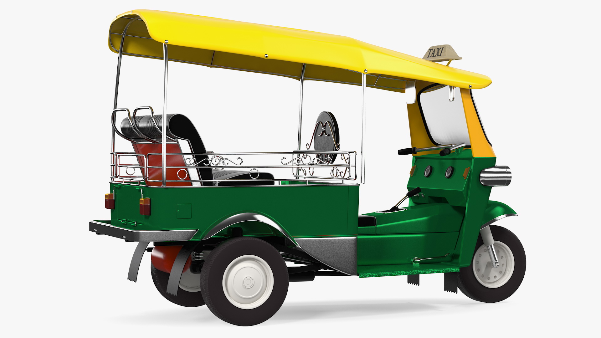 Three Wheeler Auto Rickshaw Rigged 3D model