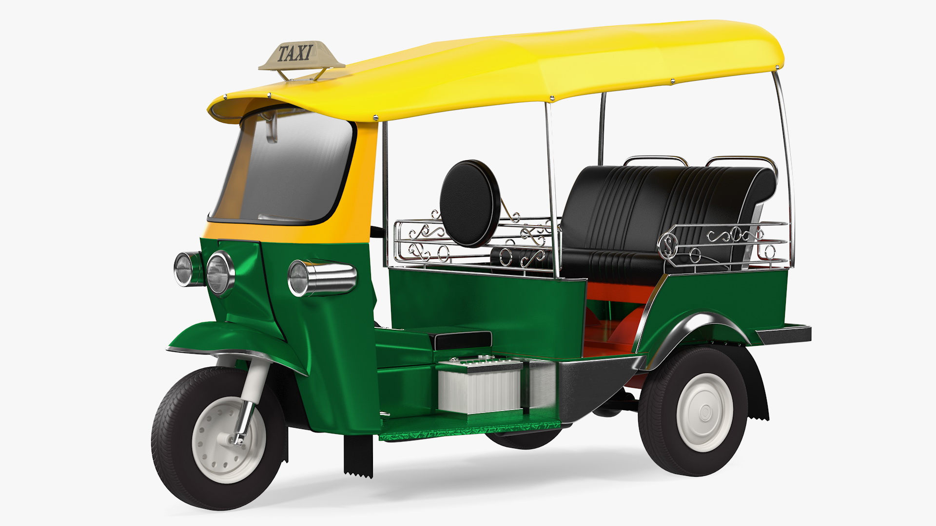 Three Wheeler Auto Rickshaw Rigged 3D model