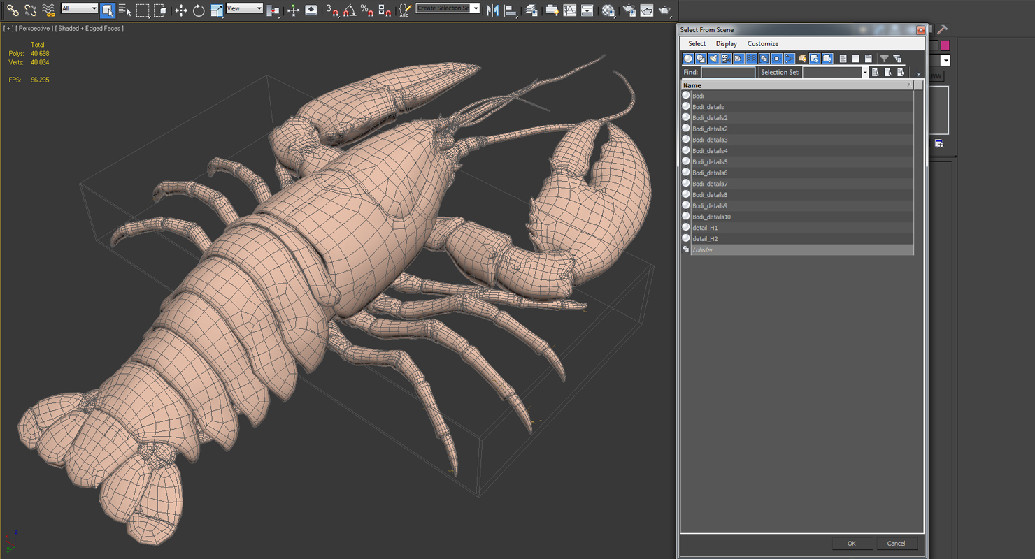 3D Lobster with Fur