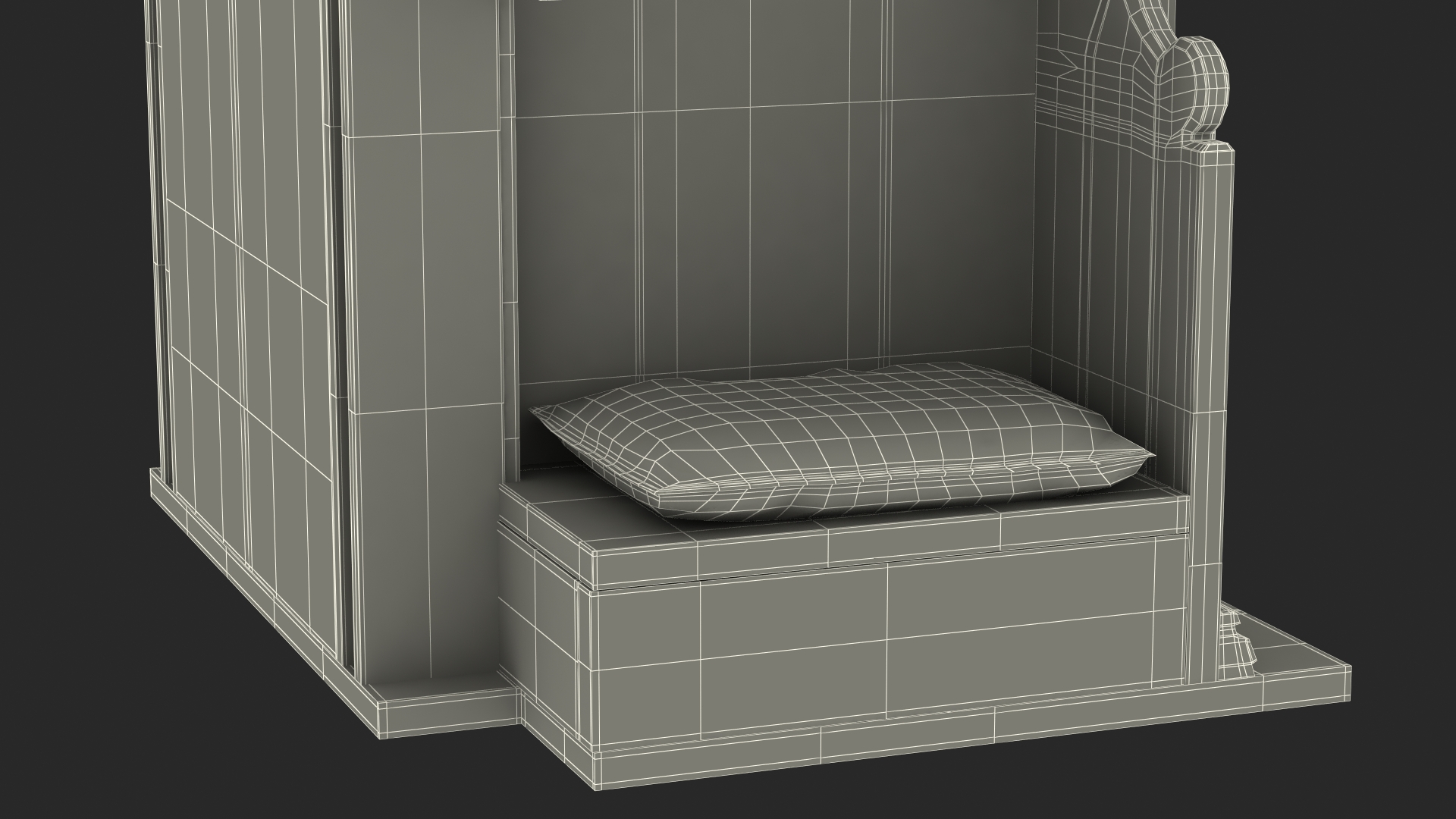 3D model Renaissance Style Confessional