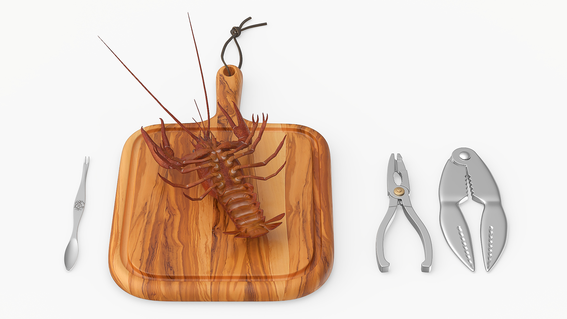 Crawfish Dinner with Seafood Tools 3D model