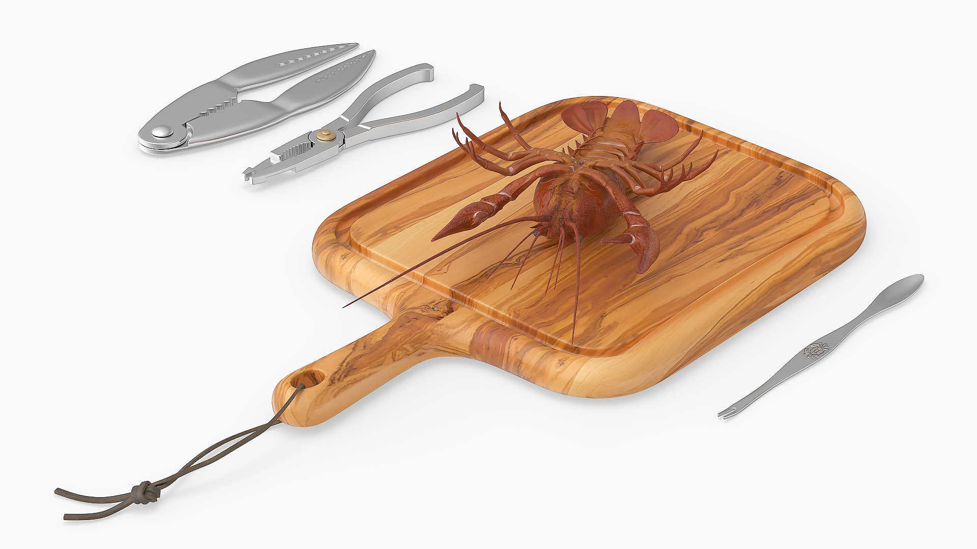 Crawfish Dinner with Seafood Tools 3D model