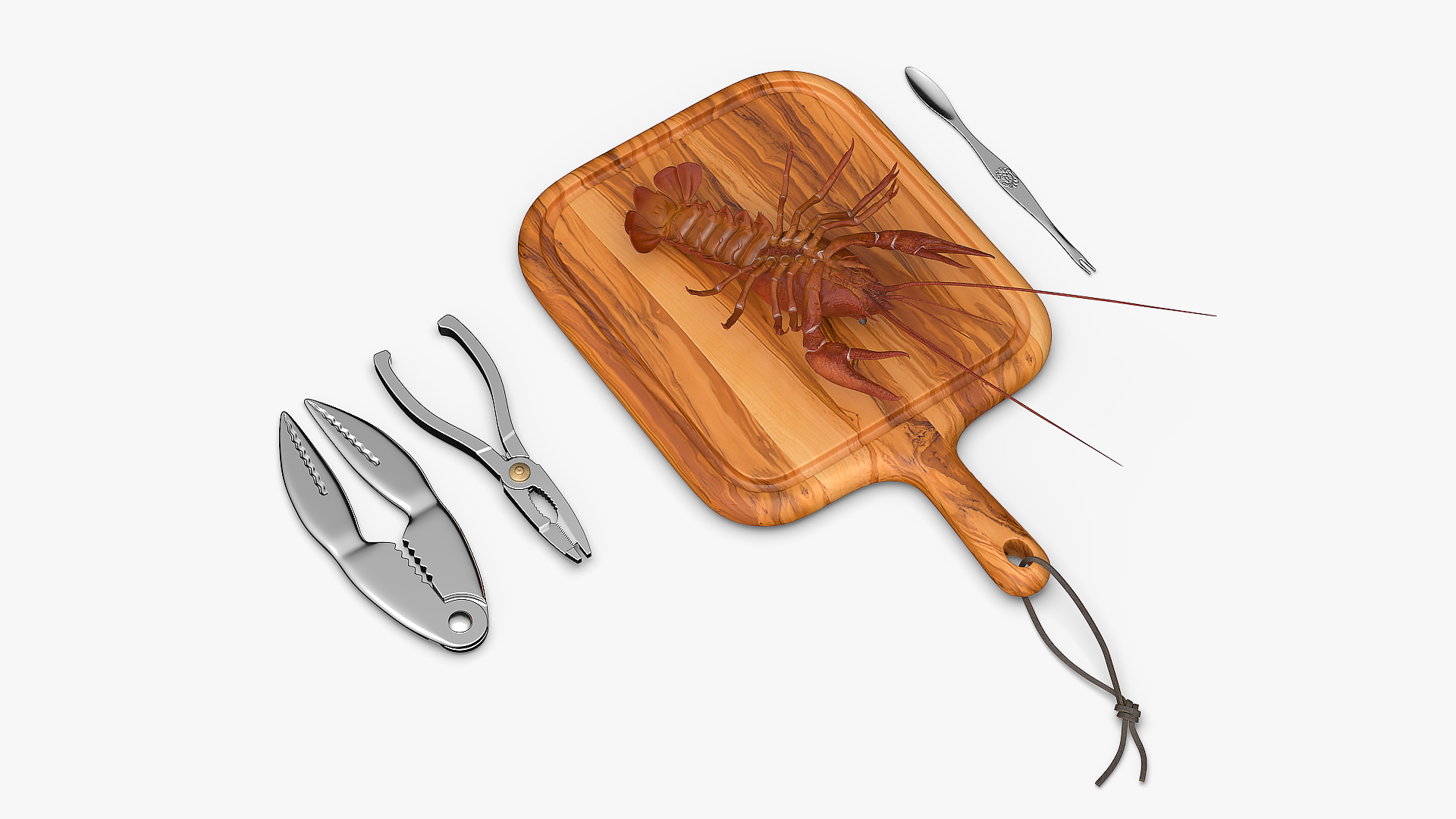 Crawfish Dinner with Seafood Tools 3D model