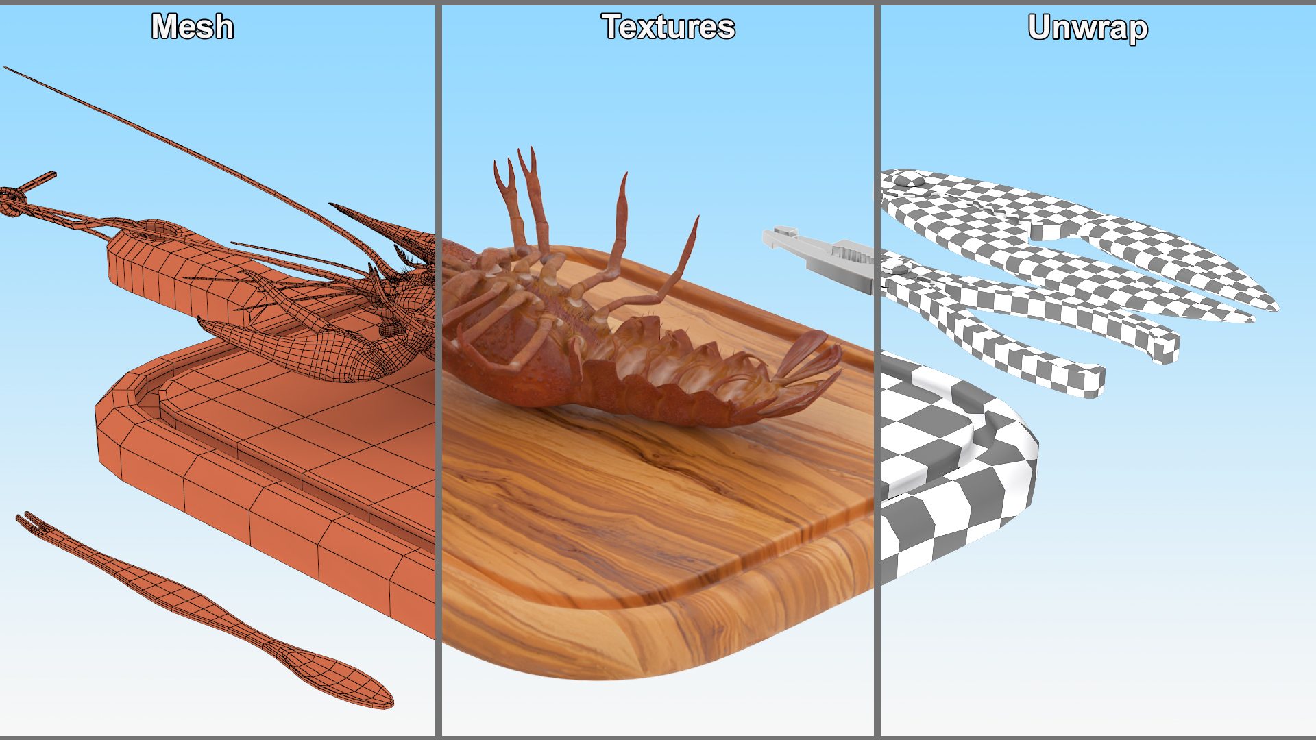 Crawfish Dinner with Seafood Tools 3D model