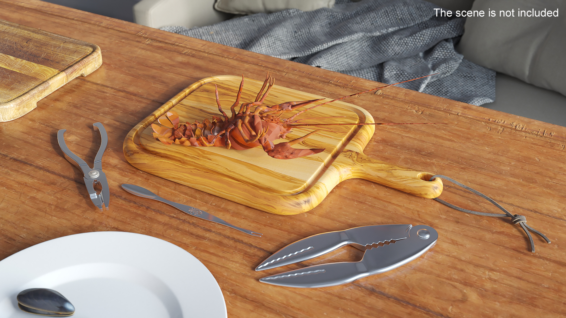 Crawfish Dinner with Seafood Tools 3D model