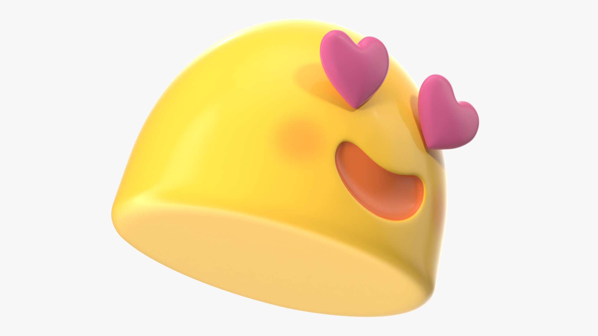 Heart Eyes Android Emoji 3D model