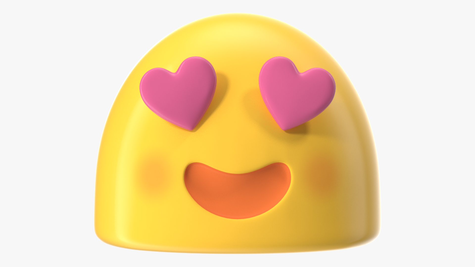 Heart Eyes Android Emoji 3D model