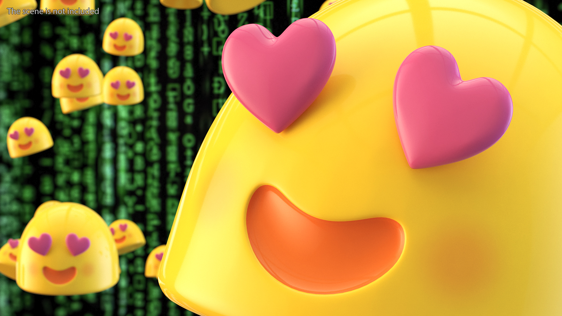 Heart Eyes Android Emoji 3D model