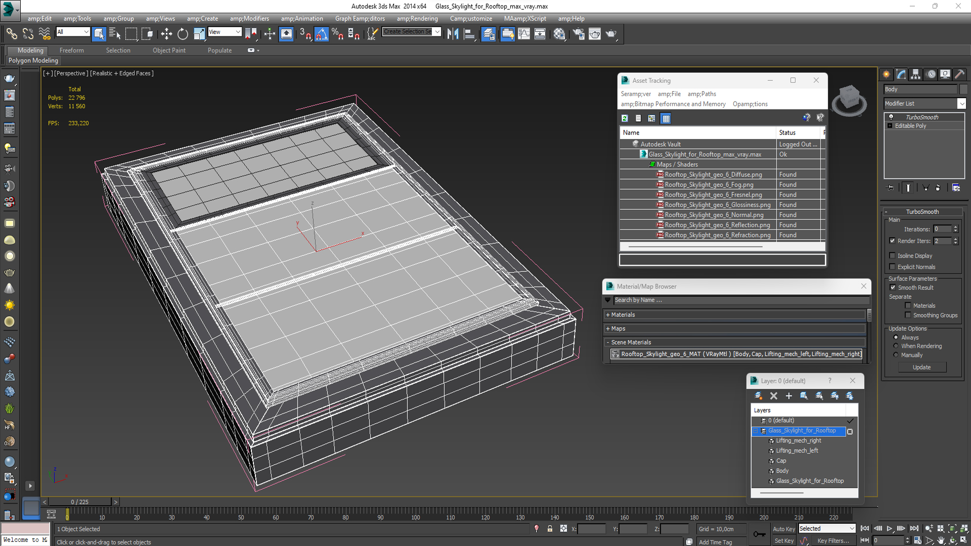 3D Glass Skylight for Rooftop