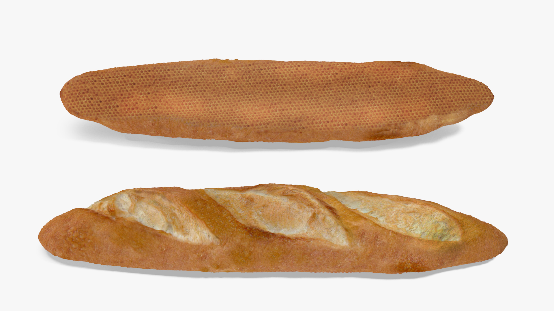 3D Bakery Bag Opened with Bread model