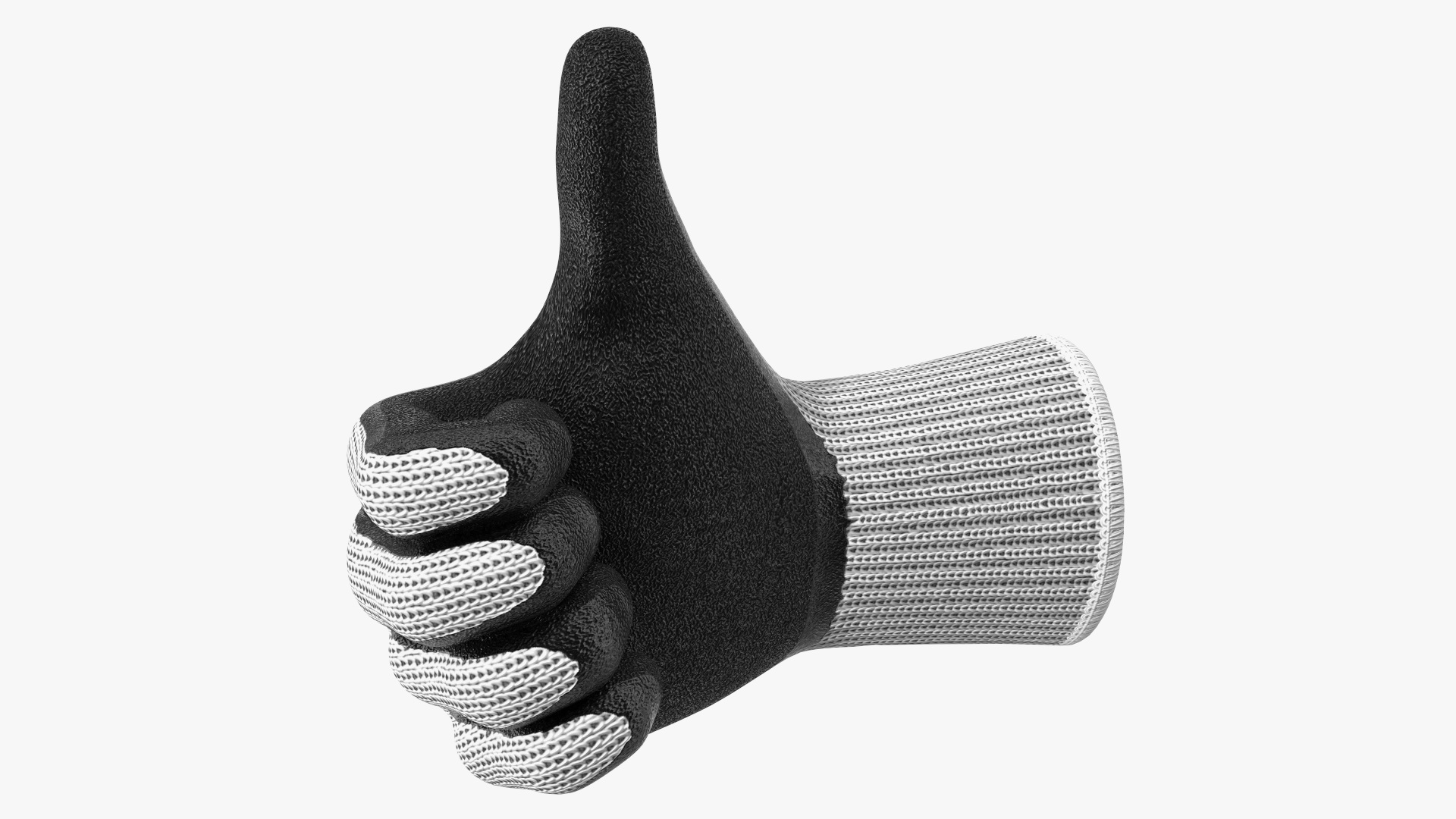 3D Safety Work Gloves Thumbs Up model