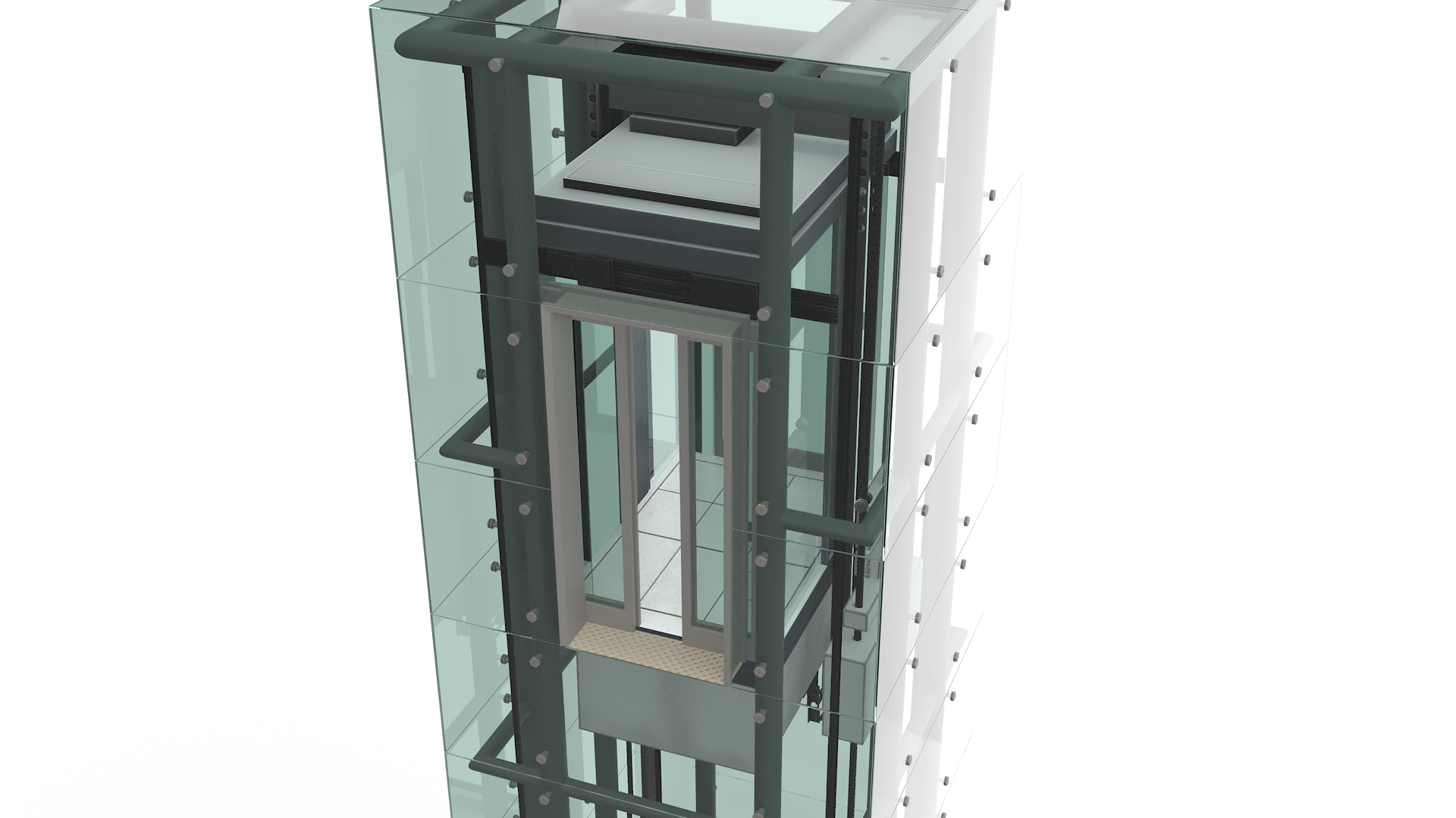 3D Glass Elevator Chrome