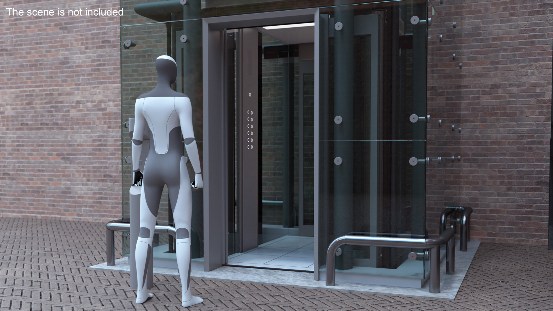 3D Glass Elevator Chrome