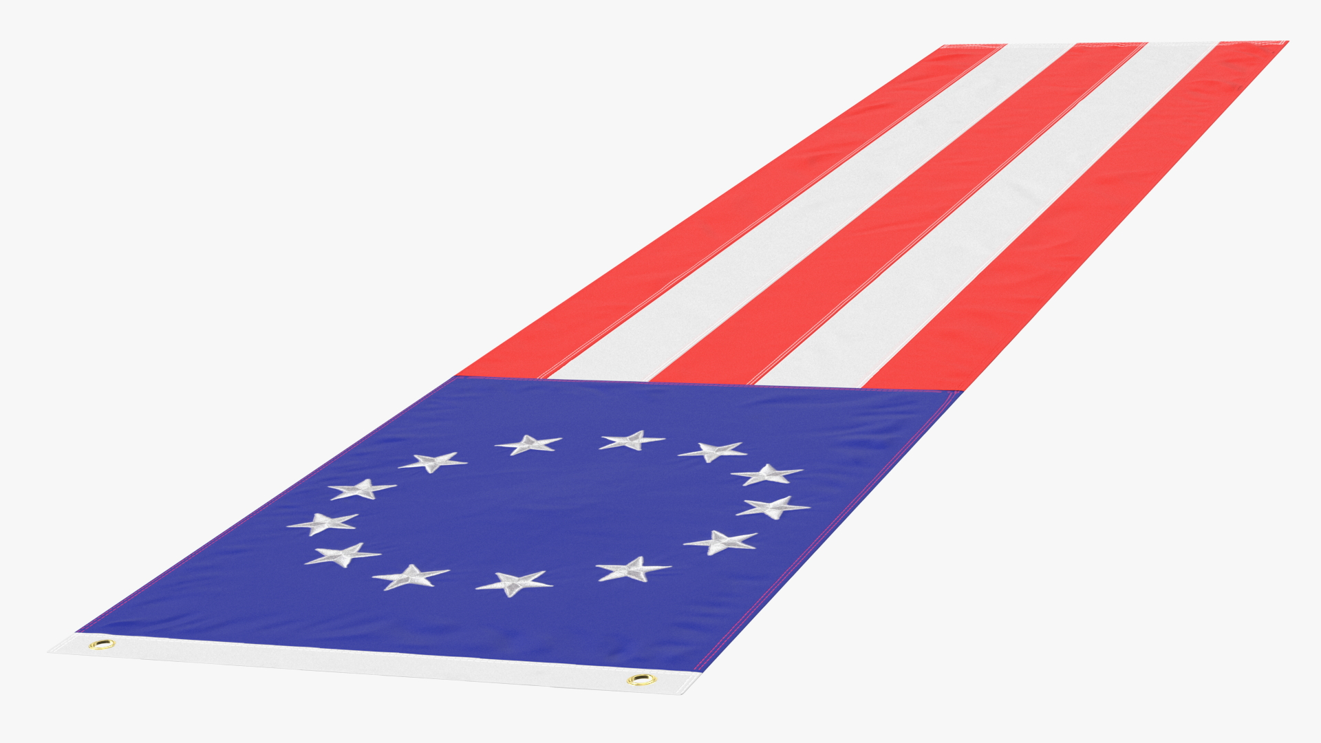 3D Pull Down Betsy Ross US Flag model