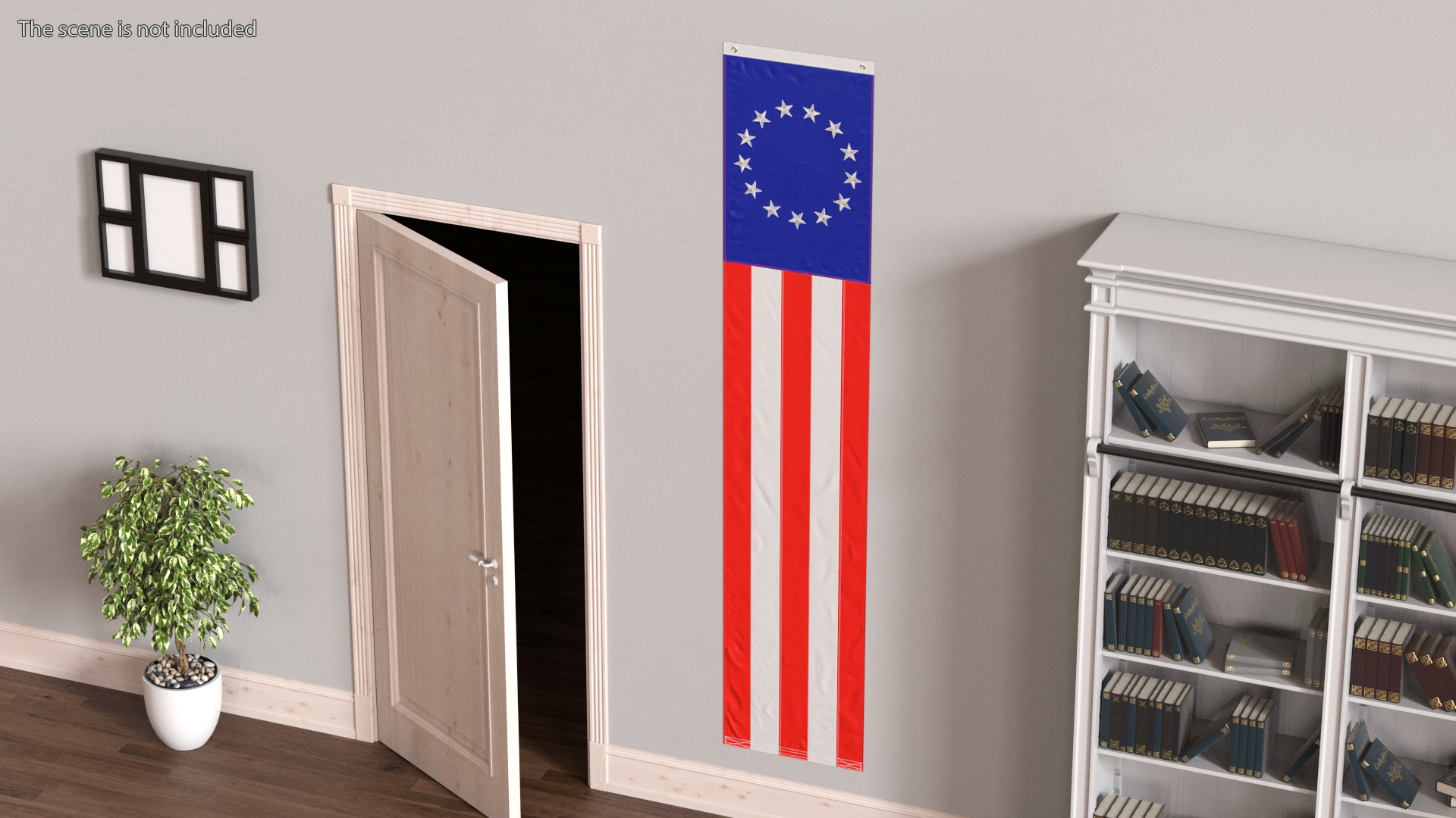 3D Pull Down Betsy Ross US Flag model