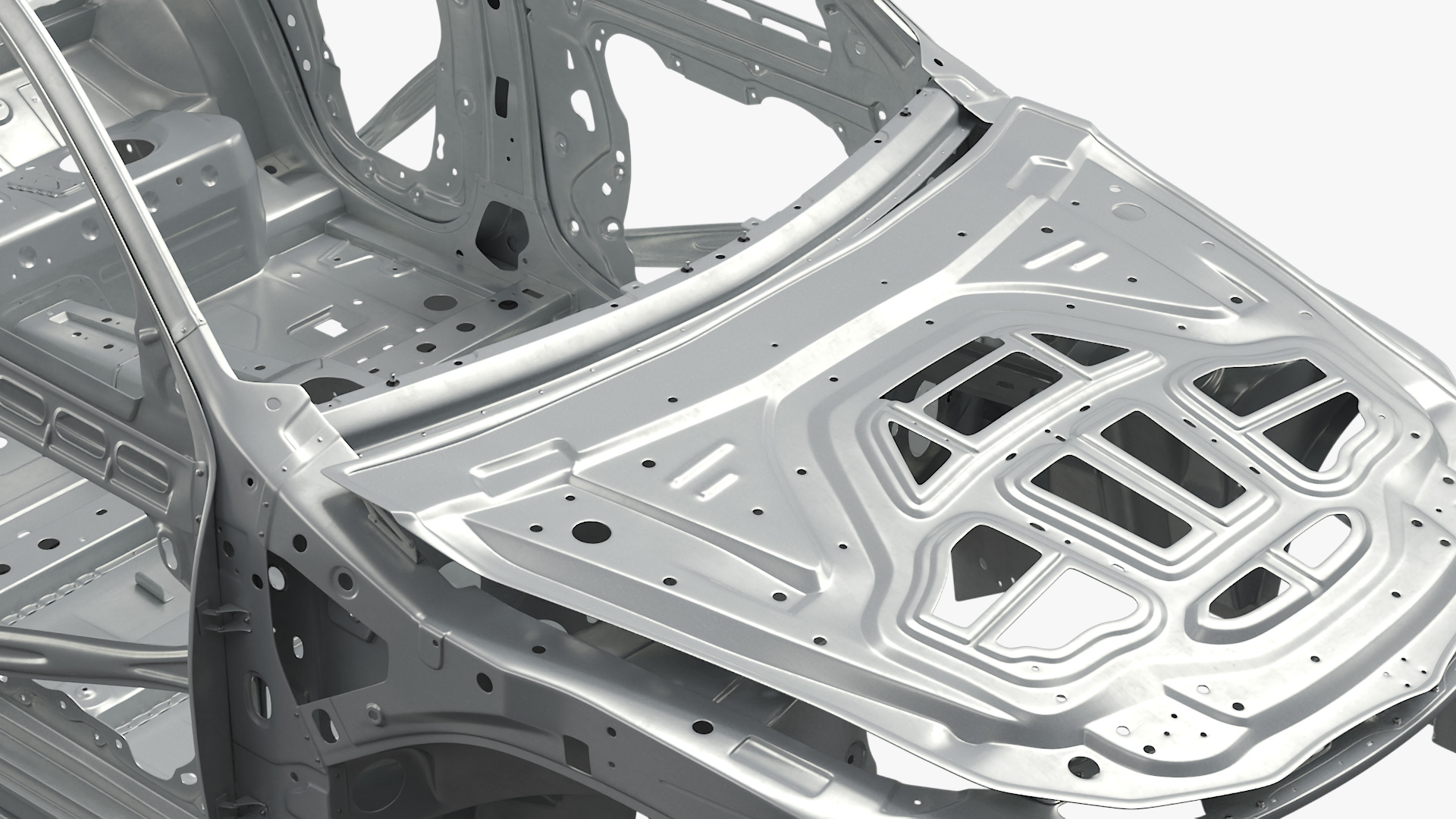 SUV Car Chassis Structure Rigged 3D