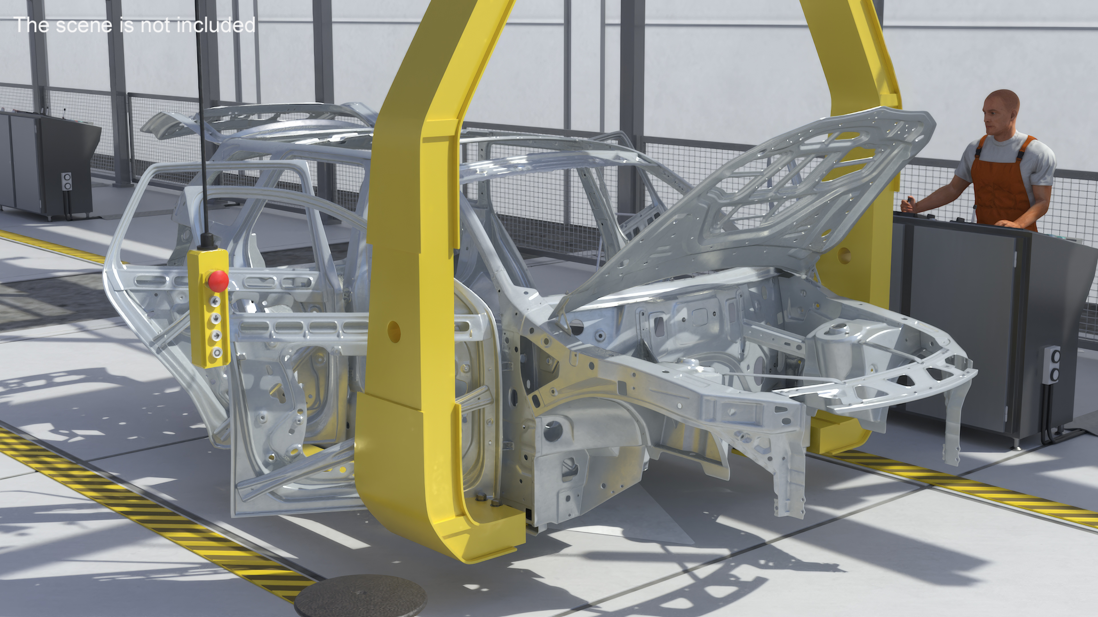 SUV Car Chassis Structure Rigged 3D