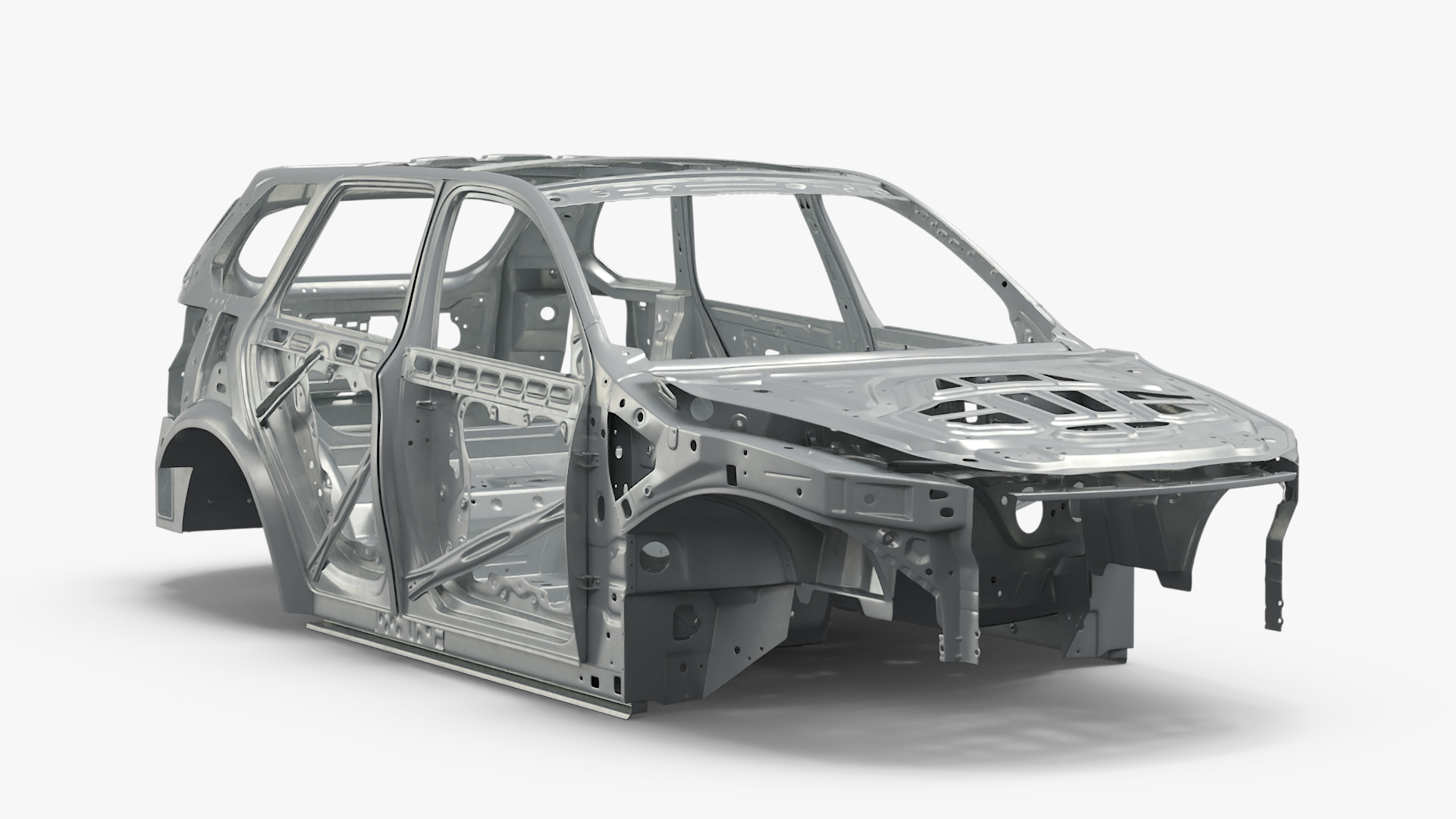 SUV Car Chassis Structure Rigged 3D