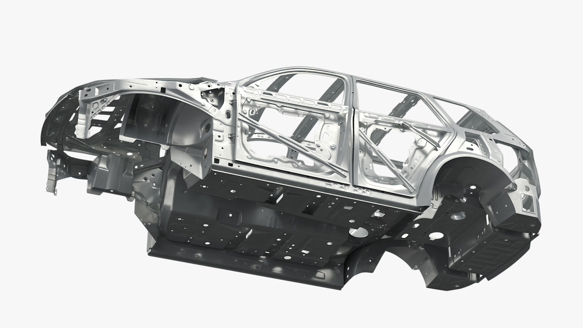 SUV Car Chassis Structure Rigged 3D