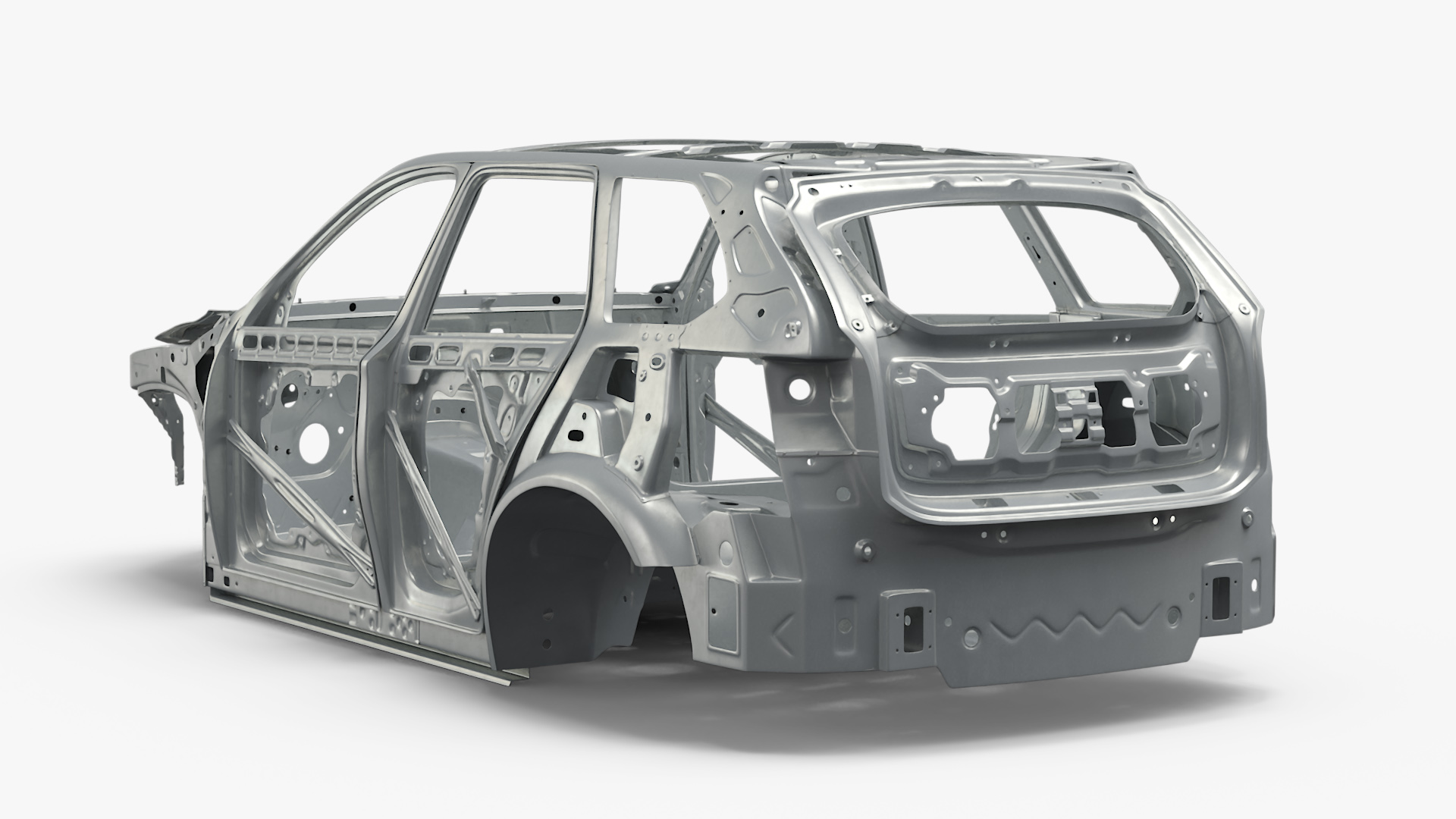 SUV Car Chassis Structure Rigged 3D