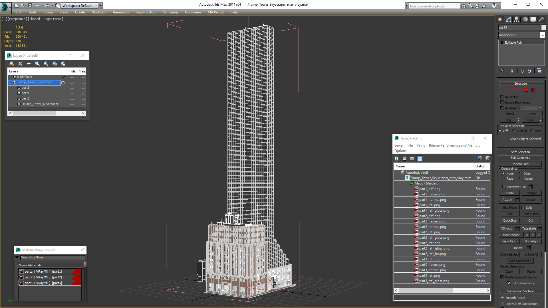 Trump Tower Skyscraper 3D