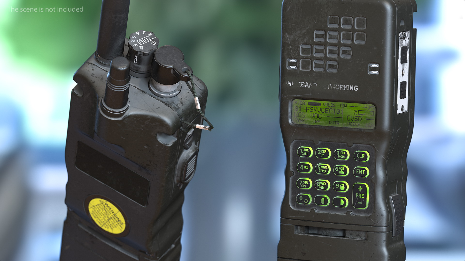 3D Military Walkie Talkie Dirty model