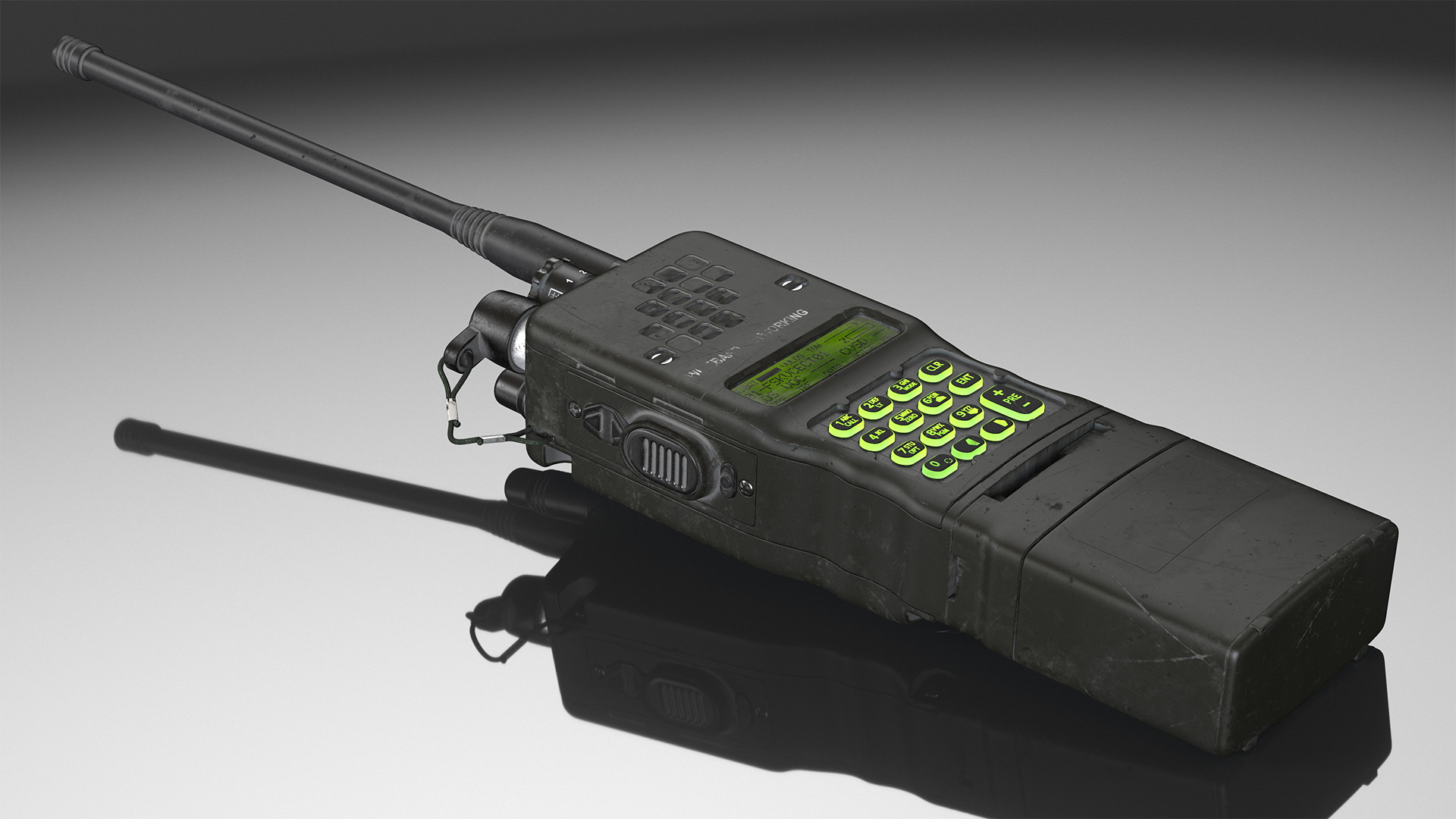 3D Military Walkie Talkie Dirty model