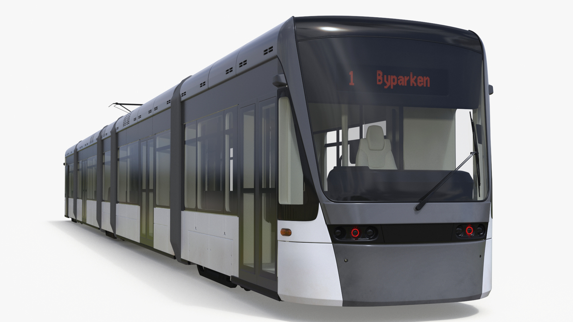 3D model Urban Tram Gray