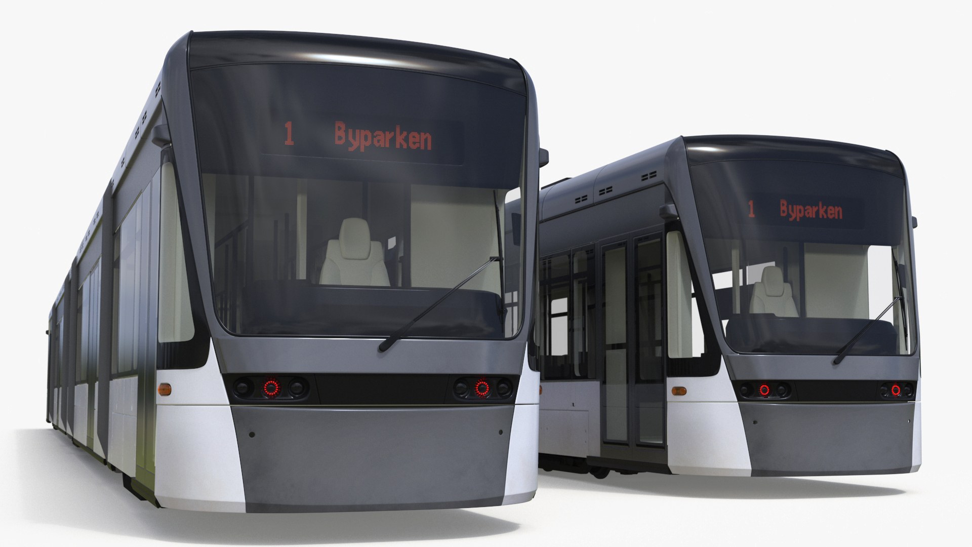 3D model Urban Tram Gray