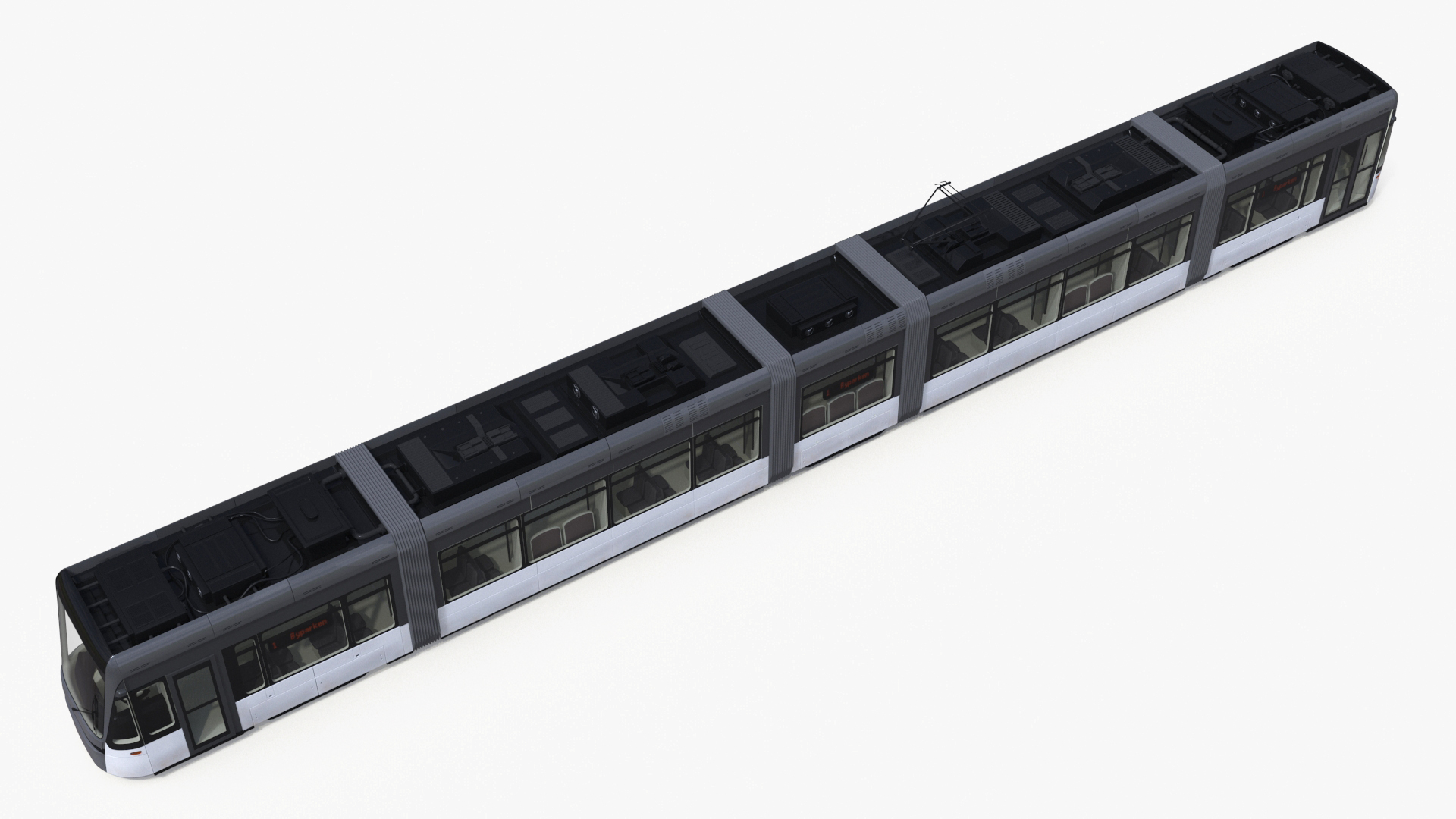 3D model Urban Tram Gray