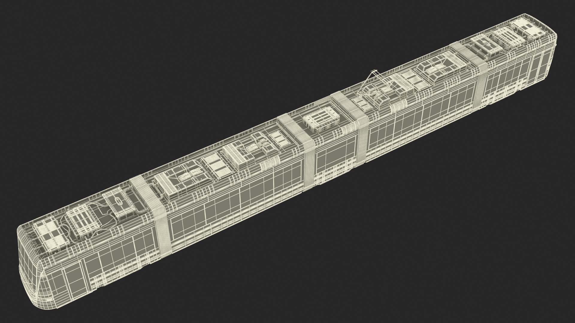 3D model Urban Tram Gray